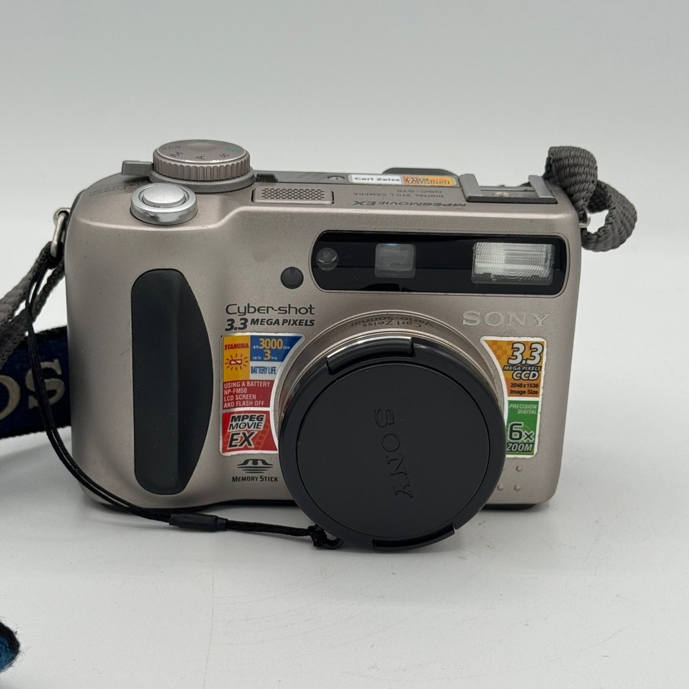Sony Cyber-shot DSC-S75 3.3MP Digital Camera Silver Carl Zeiss 3x Optical Zoom